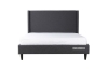 Picture of POOLE Upholstered Bed Frame in Double/Queen/King Size (Dark Grey)