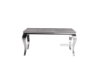 Picture of AITKEN 160 Marble Top Stainless 7PC Dining Set- Dark Grey
