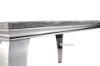 Picture of AITKEN 160 Marble Top Stainless 7PC Dining Set- Dark Grey