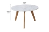Picture of COPENHAGEN Solid Oak D19.7" Round Marble Coffee Table 