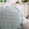 Picture of ROUND HAND-KNITTED Tassel Cushion with Inner (Dia 19.6")
