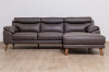 Picture of ANVIL 100% Leather Sectional Sofa  (Dark Brown) 