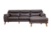 Picture of ANVIL 100% Leather Sectional Sofa  (Dark Brown) 