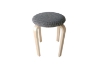 Picture of LOFT Bentwood Stackable Stool (Black & White Pad) - Each