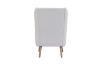 Picture of MOSSMAN Teddy Fabric Lounge Chair Natural Wood Legs (White)