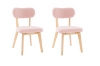Picture of TALIA Teddy Fabric Dining Chair (Pink)
