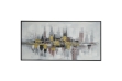Picture of H83 27.5"x55" Black Frame Hand Oil Painting Canvas Wall Art 