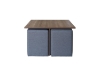 Picture of IRENE 5PC 27.5" Square Coffee Table with 4 Stools