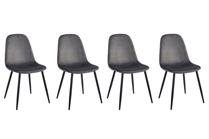 Picture of 【Pack of 4】HASAN Velvet Dining Chair 