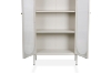 Picture of STARK Steel Frame 2-Arched Door Accent Glass Display Cabinet (Cream)