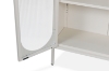Picture of STARK Steel Frame 2-Arched Door Accent Glass Display Cabinet (Cream)