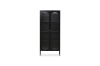 Picture of STARK Steel Frame 2-Arched Door Accent Glass Display Cabinet (Black)