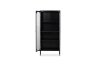 Picture of STARK Steel Frame 2-Arched Door Accent Glass Display Cabinet (Black)