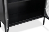 Picture of STARK Steel Frame 2-Arched Door Accent Glass Display Cabinet (Black)