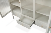 Picture of STARK Steel Frame 3-Arched Doors 3-Drawers Glass Display Cabinet (Cream)