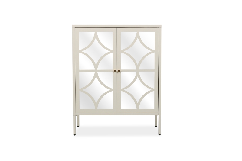 Picture of STARK Steel Frame 2-Mirror Door Cabinet (Cream)