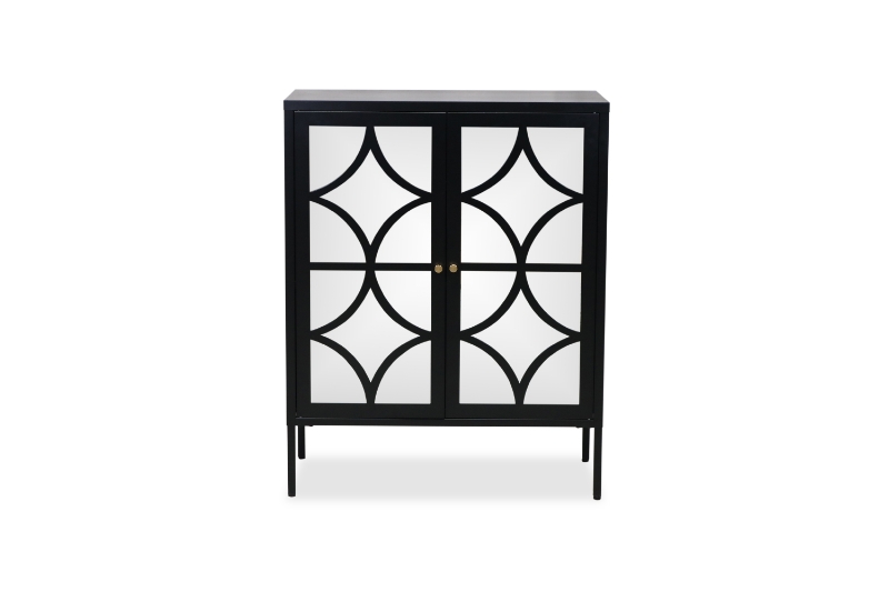 Picture of STARK Steel Frame 2-Mirror Door Cabinet (Black)