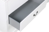 Picture of LOUIS 6-Drawer Hevea Wood Dresser and Mirror with LED Lighting (White)
