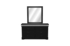 Picture of LOUIS 6-Drawer Hevea Wood Dresser and Mirror with LED Lighting (Black)