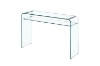 Picture of MURANO 47.2" Bent Glass Hall Table with Shelf 