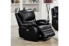 Picture of KEATON Leather Dual Power Reclining Sofa Range with Bluetooth Speaker + Console & Cup Holders (Black)