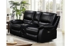 Picture of KEATON Leather Dual Power Reclining Sofa Range with Bluetooth Speaker + Console & Cup Holders (Black)