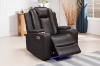 Picture of MONROSE Air Leather Dual Motor Reclining Sofa Range with Bluetooth Speaker + USB Port, Power Socket & Wireless Charging + LED Lighting (Brown)