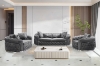 Picture of PIEDMONT Chesterfield Velvet Sofa Range (Grey)