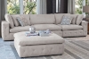 Picture of SUSSEX Memory Foam 4-Seater Extra Large Sofa with Ottoman (Light Gray)