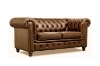 Picture of WILLIFORD 100% Genuine Leather Chesterfield Sofa Range (Tobacco) - Loveseat + Sofa Set