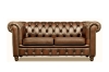 Picture of WILLIFORD 100% Genuine Leather Chesterfield Sofa Range (Tobacco) - Loveseat + Sofa Set