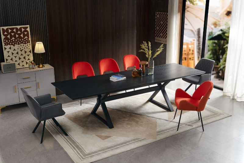 Picture of CAPITOL Extension Dining Table  71"-86.6"-102"-118" Long (Black)