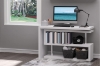 Picture of MACIE 360° Rotate Office Desk with Shelf (High Gloss White)