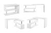 Picture of MACIE 360° Rotate Office Desk with Shelf (High Gloss White)