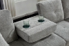 Picture of NEBULA Premium Sectional Sofa with Storage Ottoman & Drop-Down Console (Misty Grey)