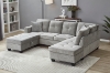Picture of NEBULA Premium Sectional Sofa with Storage Ottoman (Misty Grey) - Chaise Facing Left