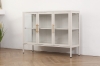 Picture of STARK Steel Frame 35.5"x47" 3-Door Transparent Glass Display Cabinet (Cream)