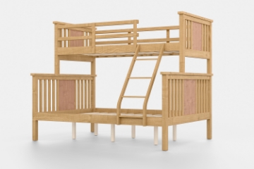 Picture of FORESTER Solid Wood Twin-Double Bunk Bed
