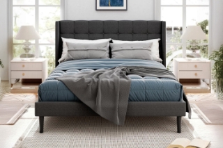 Picture of SONOMA Fabric Bed Frame (Dark Grey) - Queen