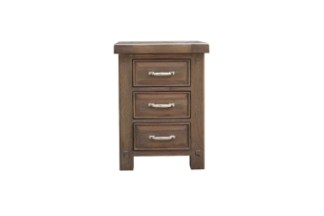 Picture of WESTMINSTER 3-Drawer Solid Oak Bedside Table (Classic Walnut)