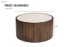 Picture of KASIA D35" Mango Wood Round Coffee Table with Marble Top