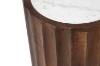 Picture of KASIA D17.5" Mango Wood Round Side Table with Marble Top