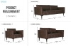 Picture of BARTLET Air Leather Sofa Range (Chocolate)