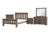 Picture of WESTMINSTER 3PC/4PC/5PC Solid Oak Bedroom Combo in Queen/Eastern King Size (Classic Walnut）