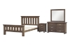 Picture of WESTMINSTER Solid Oak Bedroom Combo (Classic Walnut) - 3PC Queen Size