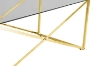Picture of CROSS 47" Clear Glass Top Coffee Table with Golden Base