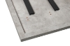 Picture of SYNERGYPLUS Modular Dining System - 63"/71"/78.5" Table Top in 4 Colors with Trapezoid Metal Legs
