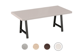 Picture of SYNERGYPLUS Dining Table with A-Frame Metal Legs (Champagne) - 63"x35.5"