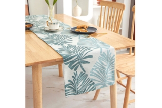Picture of DOUBLE-SIDED Printed Table Runner/Bed Runner (Teal) - 13"x71"