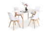Picture of EFRON 5PC Dining Set (White) - 63" Table